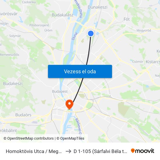 Homoktövis Utca / Megyeri Út to D 1-105 (Sárfalvi Béla terem) map
