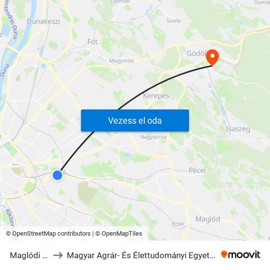 Maglódi Út to Magyar Agrár- És Élettudományi Egyetem map