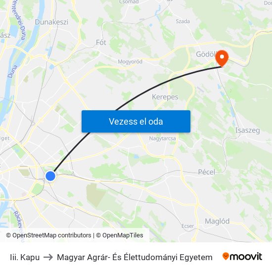 Iii. Kapu to Magyar Agrár- És Élettudományi Egyetem map