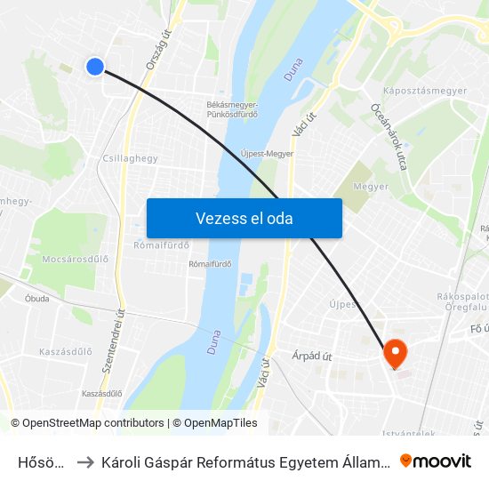 Hősök Tere to Károli Gáspár Református Egyetem Állam- És Jogtudományi Kar map