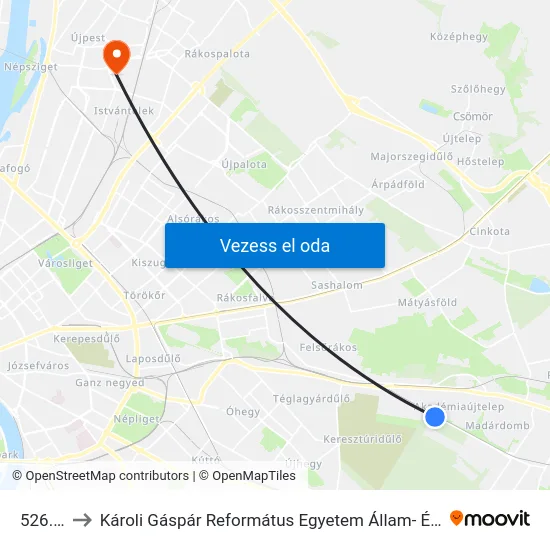526. Sor to Károli Gáspár Református Egyetem Állam- És Jogtudományi Kar map