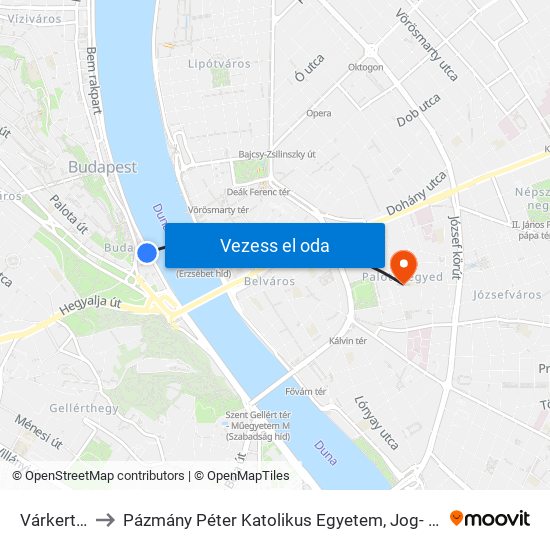 Várkert Bazár to Pázmány Péter Katolikus Egyetem, Jog- És Államtudományi Kar map