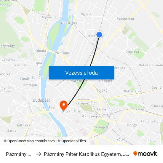 Pázmány Péter Utca to Pázmány Péter Katolikus Egyetem, Jog- És Államtudományi Kar map