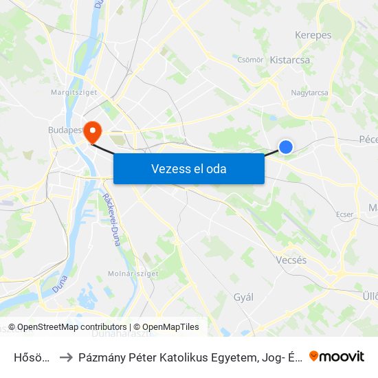 Hősök Tere to Pázmány Péter Katolikus Egyetem, Jog- És Államtudományi Kar map