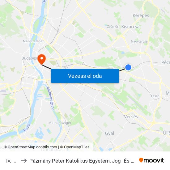 Iv. Utca to Pázmány Péter Katolikus Egyetem, Jog- És Államtudományi Kar map