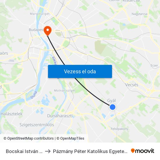 Bocskai István Utca / Kőrösi Út to Pázmány Péter Katolikus Egyetem, Jog- És Államtudományi Kar map