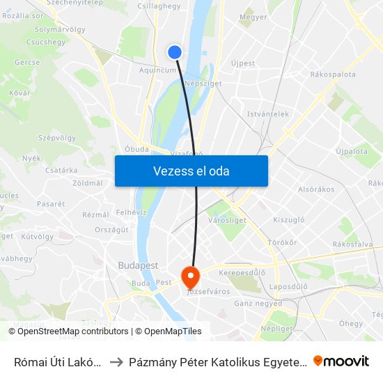 Római Úti Lakótelep, Varsa Utca to Pázmány Péter Katolikus Egyetem, Jog- És Államtudományi Kar map