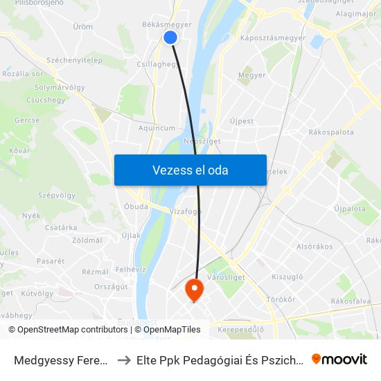 Medgyessy Ferenc Utca to Elte Ppk Pedagógiai És Pszichológiai Kar map