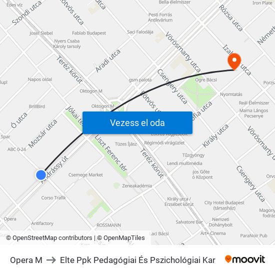 Opera M to Elte Ppk Pedagógiai És Pszichológiai Kar map