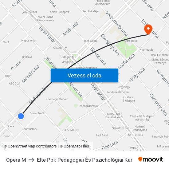 Opera M to Elte Ppk Pedagógiai És Pszichológiai Kar map