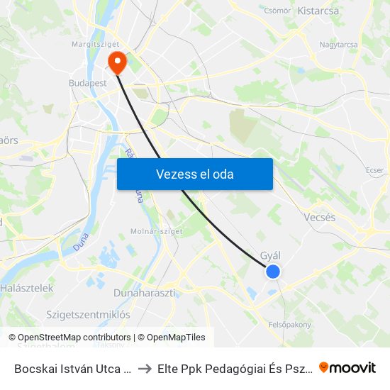 Bocskai István Utca / Kőrösi Út to Elte Ppk Pedagógiai És Pszichológiai Kar map