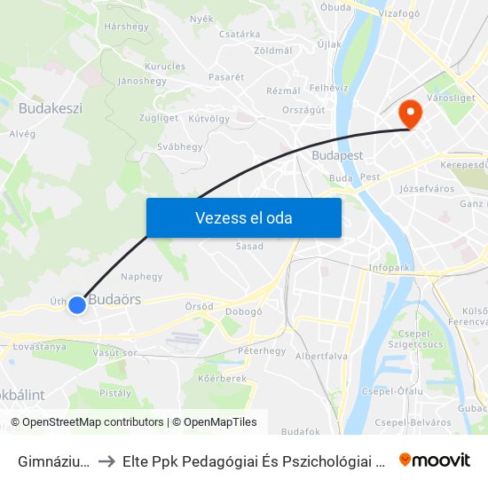 Gimnázium to Elte Ppk Pedagógiai És Pszichológiai Kar map