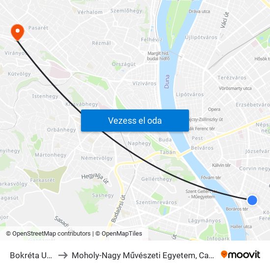 Bokréta Utca to Moholy-Nagy Művészeti Egyetem, Campus map