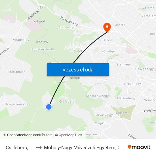 Csillebérc, Kfki to Moholy-Nagy Művészeti Egyetem, Campus map