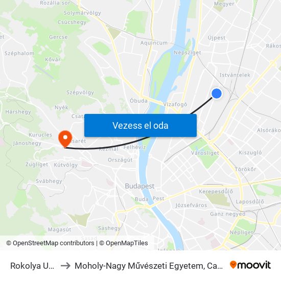 Rokolya Utca to Moholy-Nagy Művészeti Egyetem, Campus map