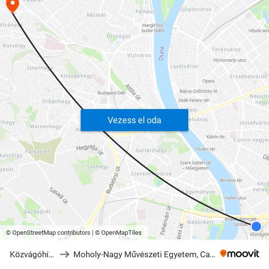 Közvágóhíd H to Moholy-Nagy Művészeti Egyetem, Campus map