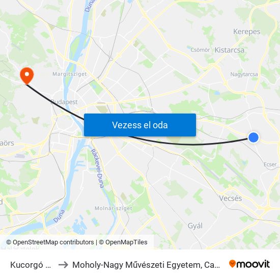 Kucorgó Tér to Moholy-Nagy Művészeti Egyetem, Campus map