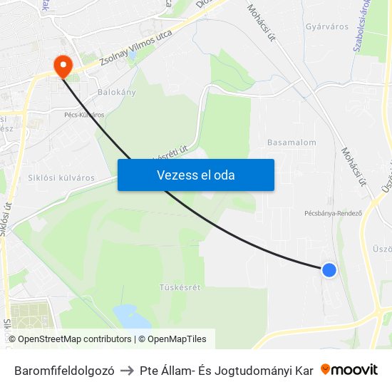 Baromfifeldolgozó to Pte Állam- És Jogtudományi Kar map