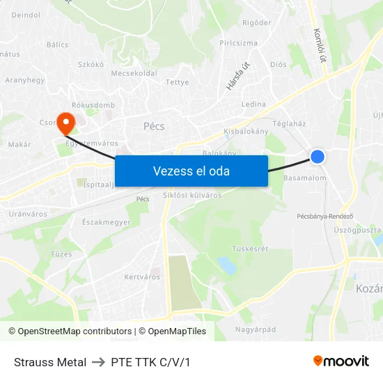 Strauss Metal to PTE TTK C/V/1 map