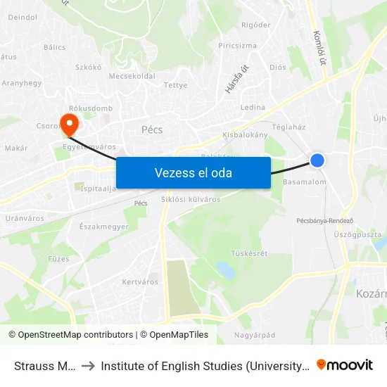 Strauss Metal to Institute of English Studies (University of Pécs) map