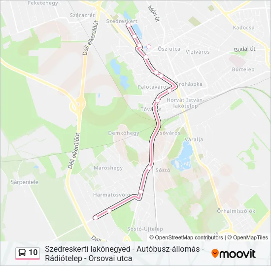 10 Bus Line Map
