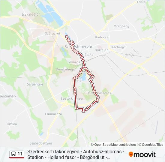 11 Bus Line Map