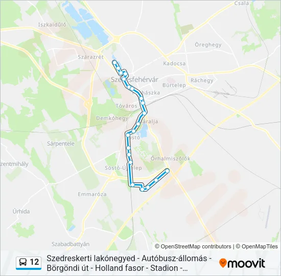 12 Bus Line Map