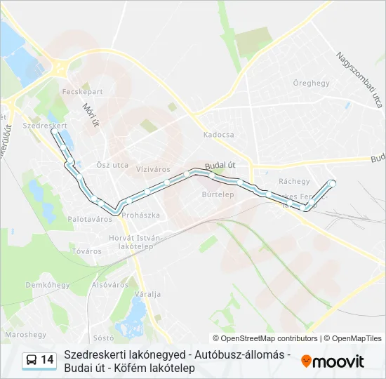 14 Bus Line Map