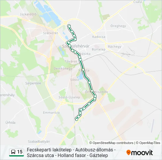 15 Bus Line Map