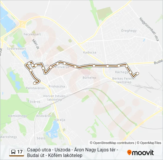 17 Bus Line Map