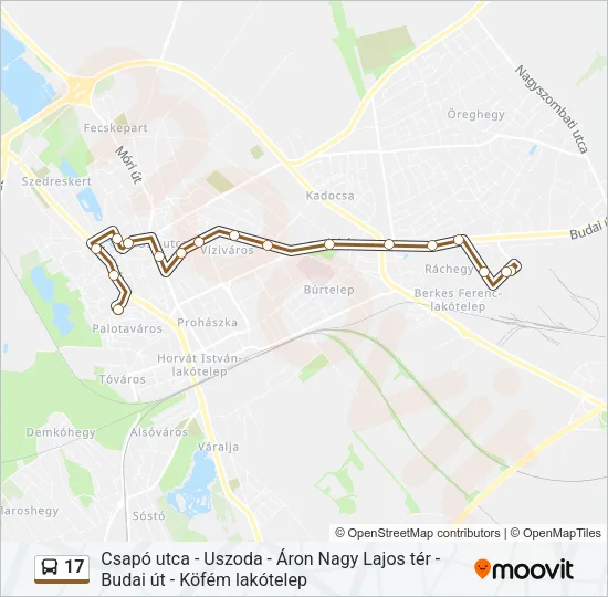 17 Bus Line Map