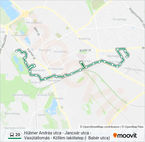 20 Bus Line Map