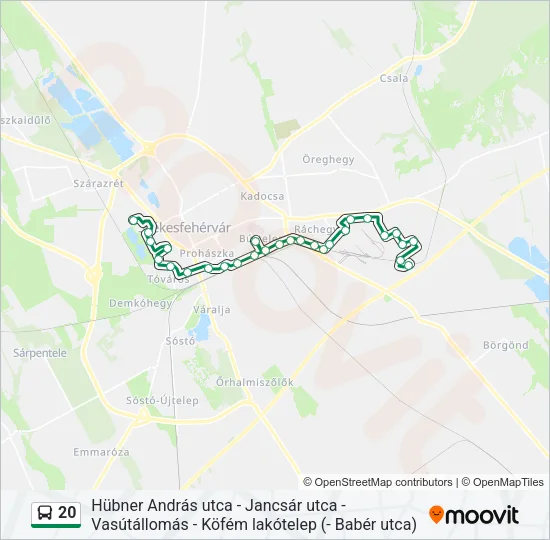 20 Bus Line Map