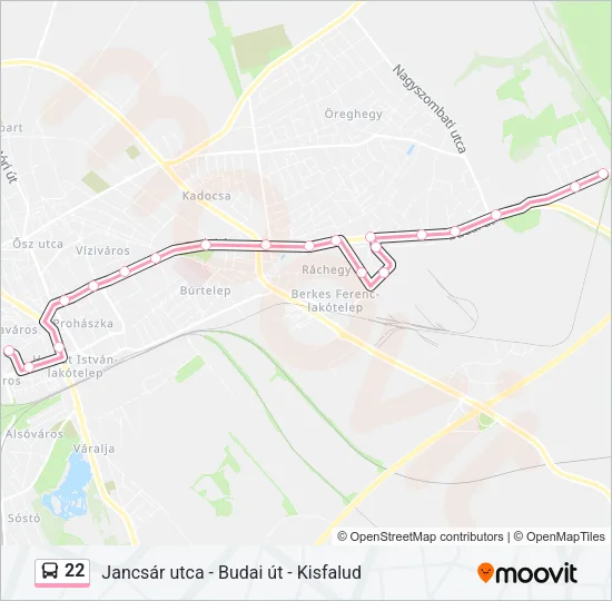 22 Bus Line Map