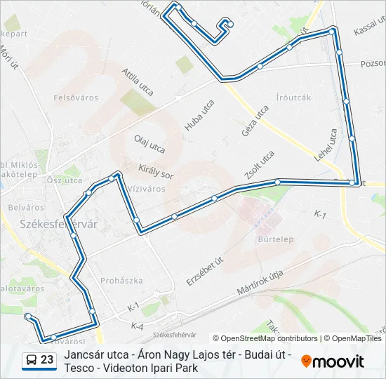 23 Bus Line Map