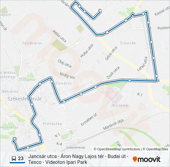 23 Bus Line Map