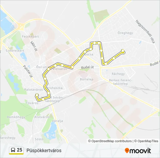 25 Bus Line Map