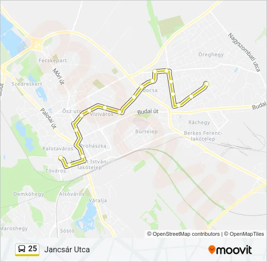 25 Bus Line Map