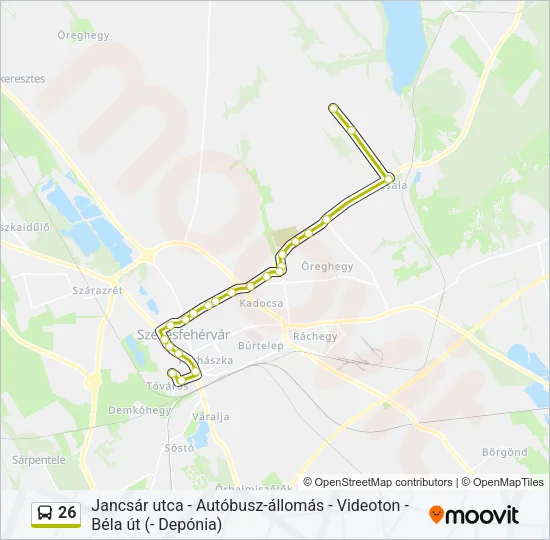 26 Bus Line Map