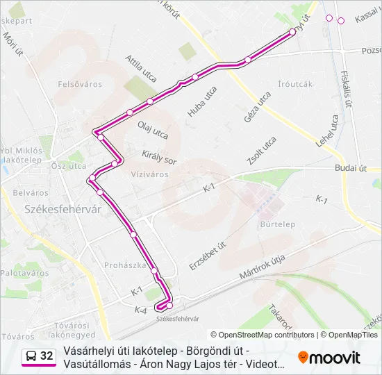 32 Bus Line Map