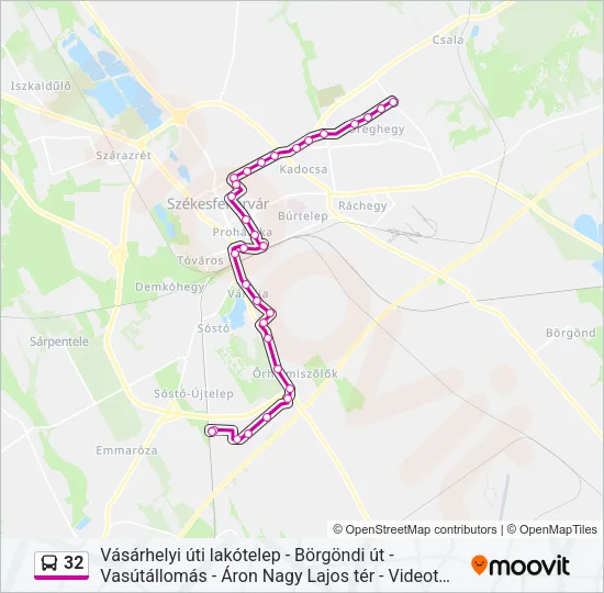 32 Bus Line Map