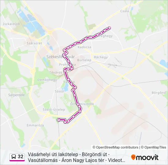 32 Bus Line Map