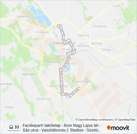 33 Bus Line Map