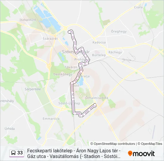 33 Bus Line Map