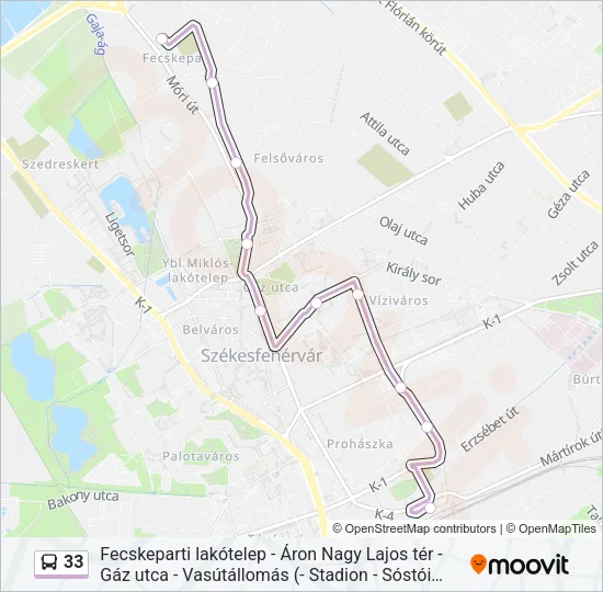 33 Bus Line Map