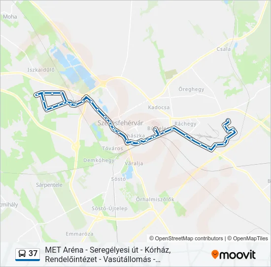 37 Bus Line Map