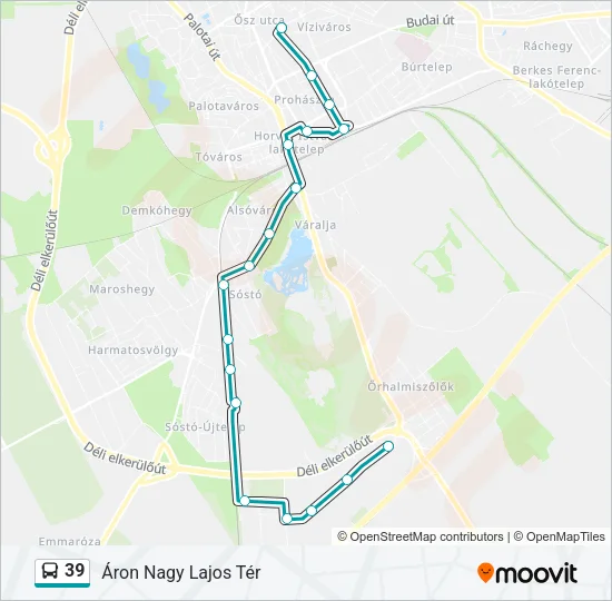 39 Bus Line Map