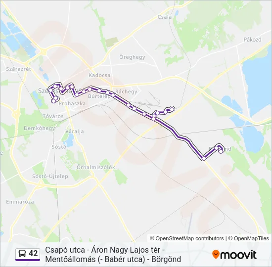 42 Bus Line Map