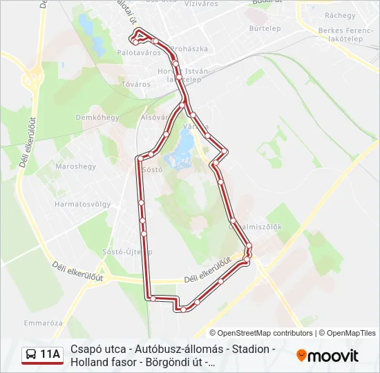 11A Bus Line Map