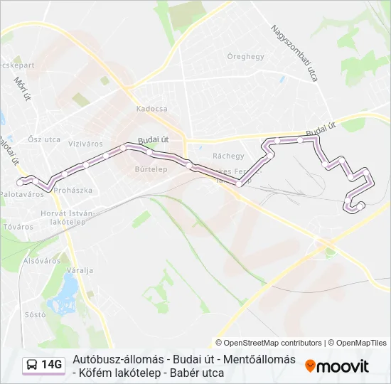 14G Bus Line Map